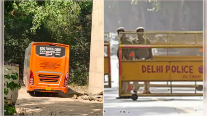 दिल्ली में स्लीपर बस गैंगरेप मामले के बाद पुलिस जांच करती हुई दिल्ली में स्लीपर बस गैंगरेप मामले के बाद पुलिस जांच करती हुई