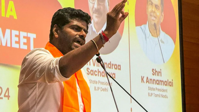 भाजपा से इस्तीफा देने के बाद के. अन्नामलाई